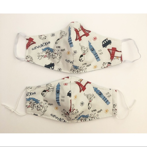 White Disney Dalmatians Face Mask (kids + adults) - Picture 1 of 5